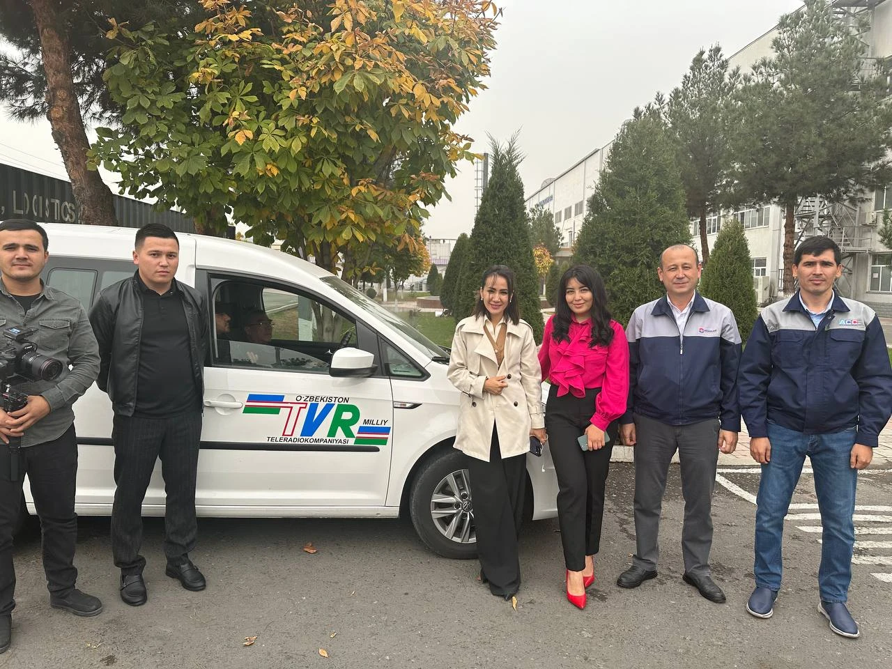 The process of capturing the activities of the enterprise by the TV channel"Uzbekistan 24"